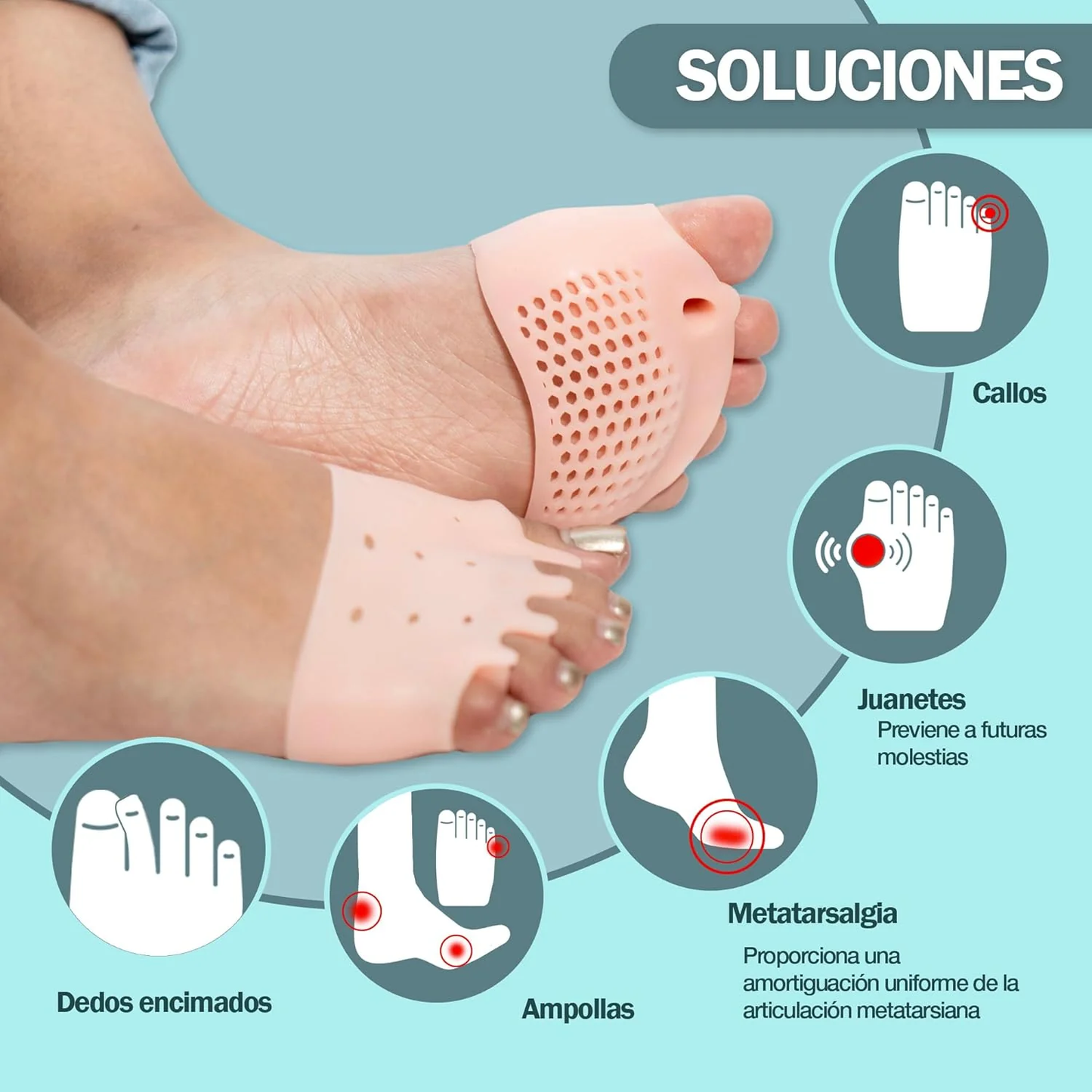 🦶 Almohadillas de Gel Ortopédicas – ¡Cuidá tus pies todos los días!
